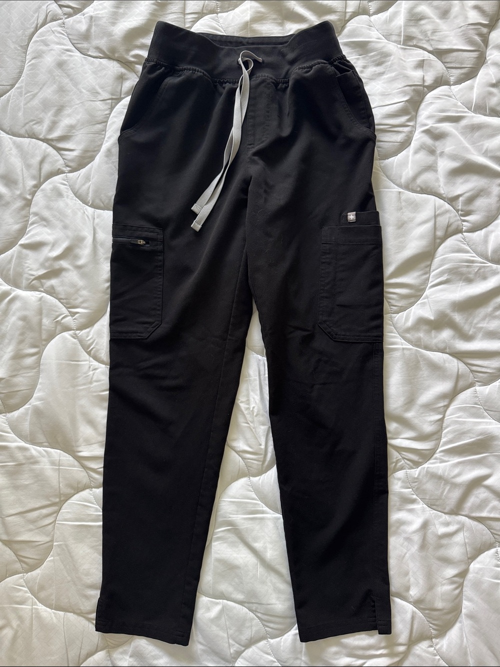 Women’s Black Cargo Jogger Pants - Drawstring Waist